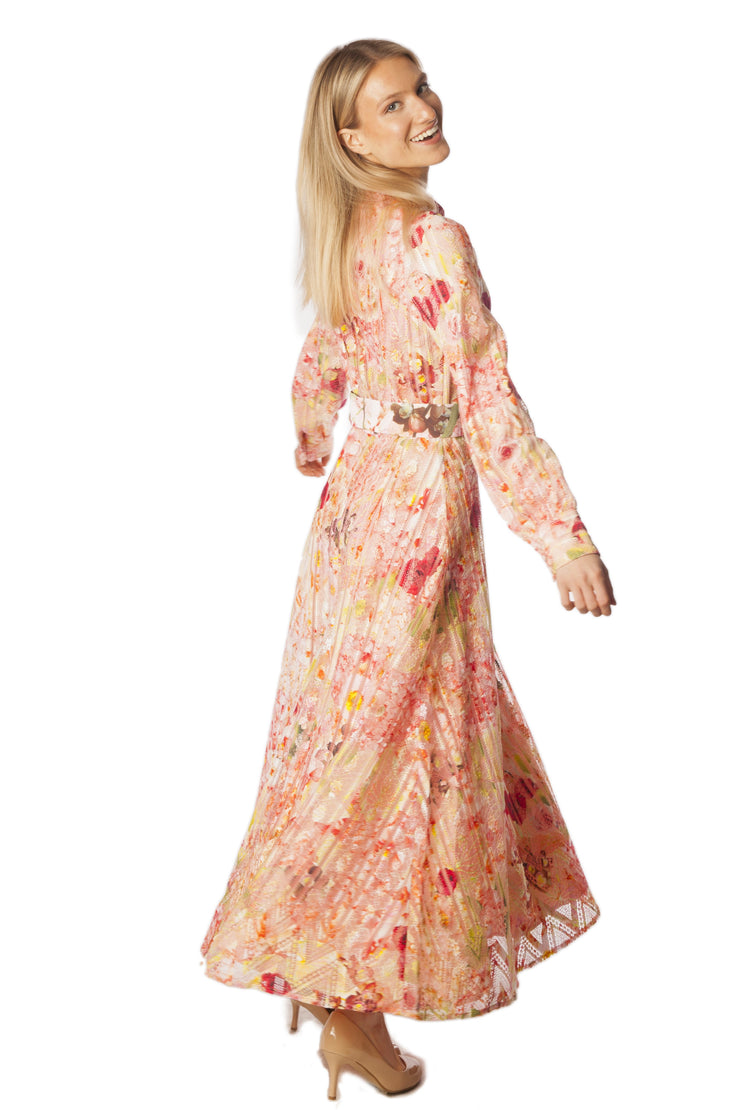 Floral Print Lace Dress