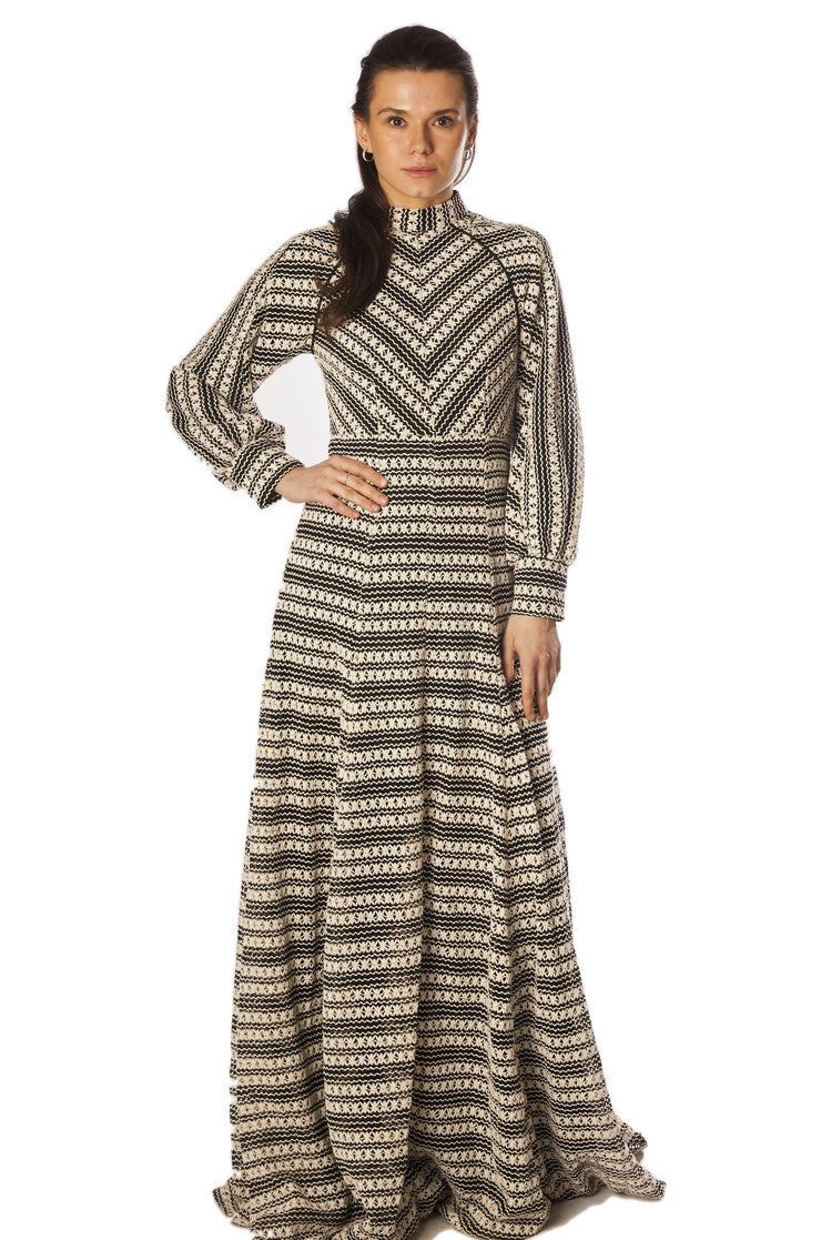Knit Lace Directional Gown