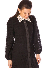 Lace Overlay w/ Studded Collar