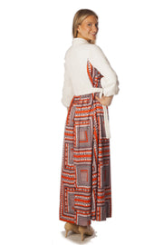 Large Rectangels Print Skirt Dress