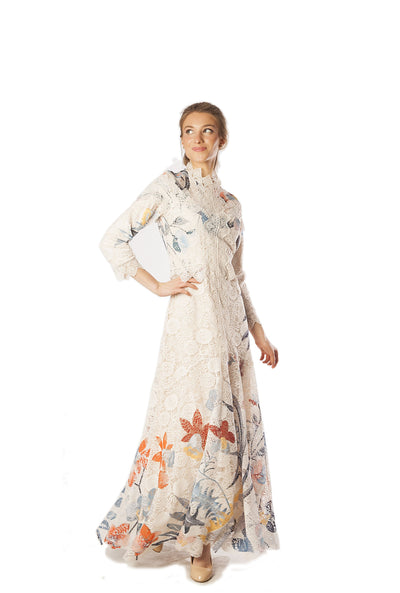 Floral Print Lace Dress
