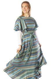 Knit Chevron Watercolors Dress