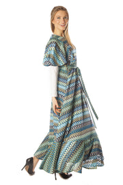 Knit Chevron Watercolors Dress