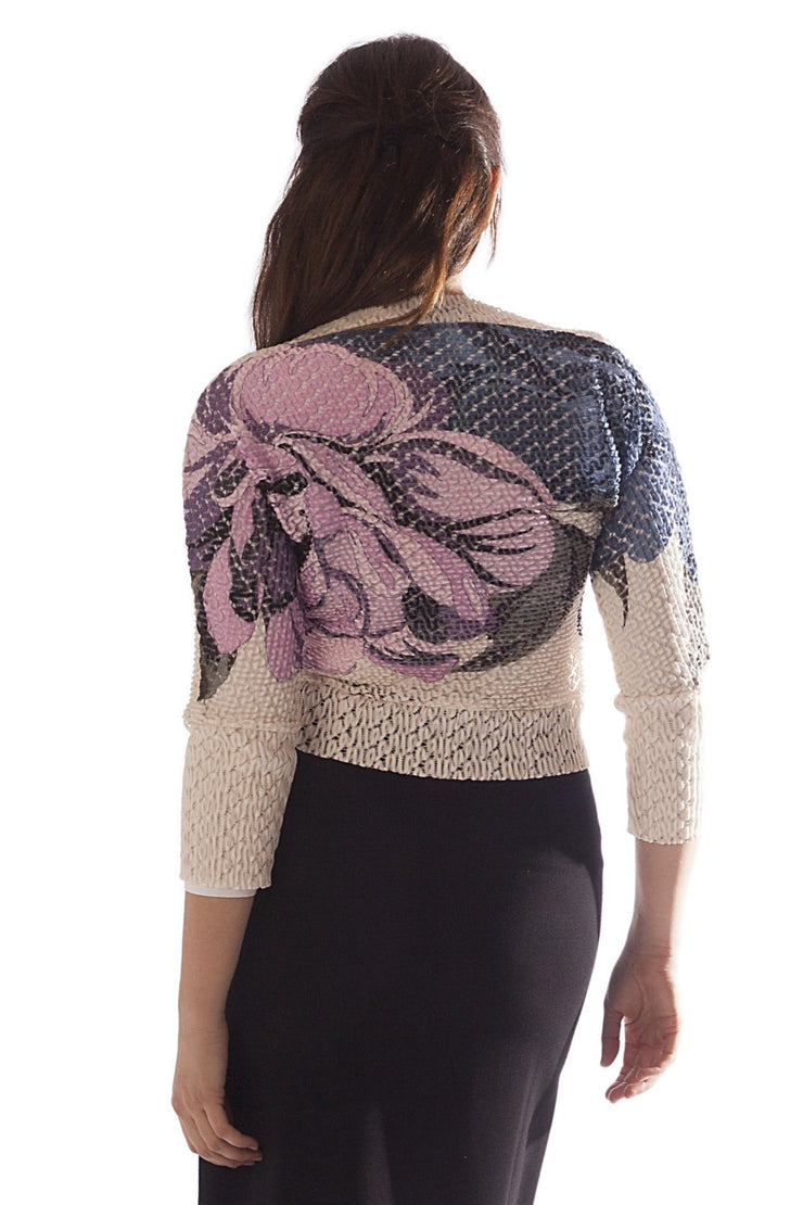 Large Flower Printed Lace Top