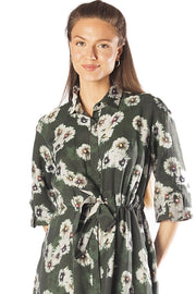 Floral Clusters Shirt Dress