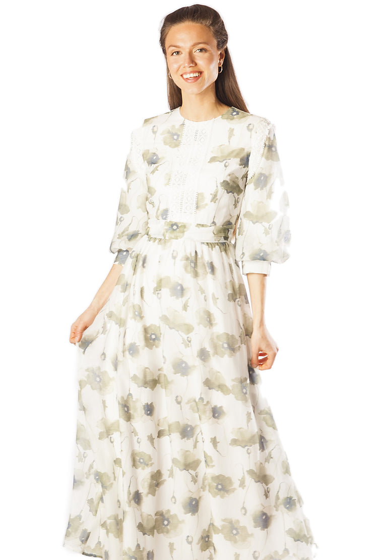 Floral Printed Voile Dress