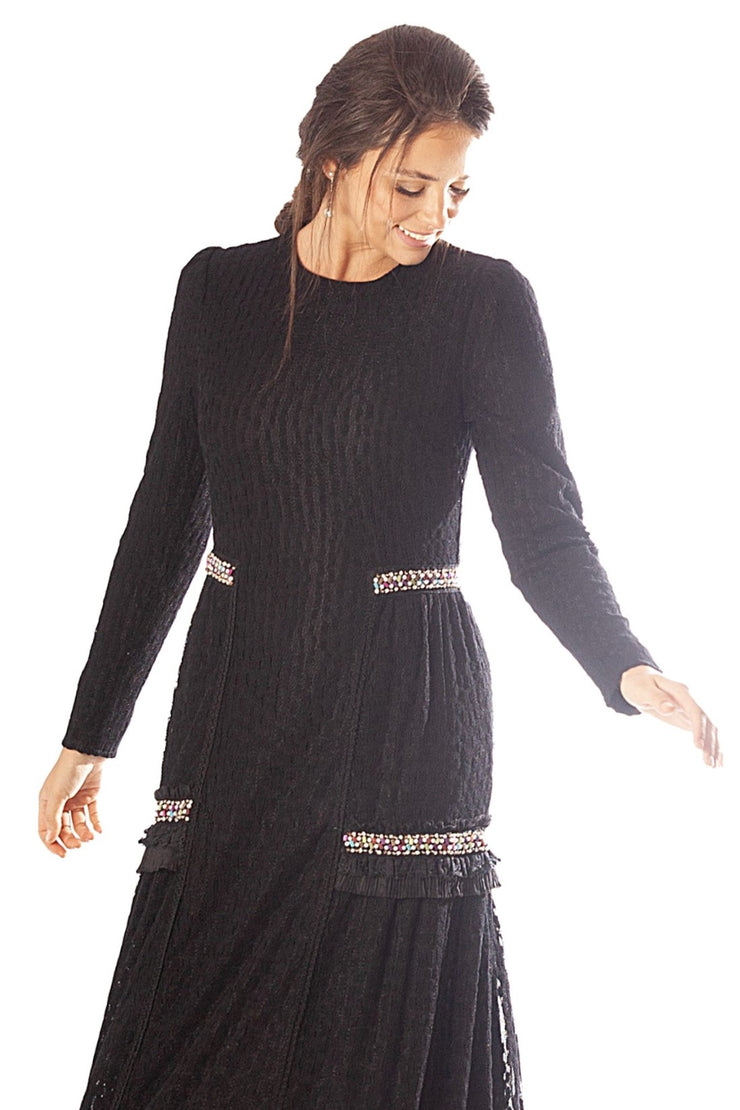 Beaded Knit Gown