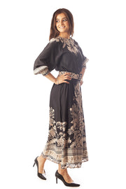 Shimmer Chiffon Placement Print Dress