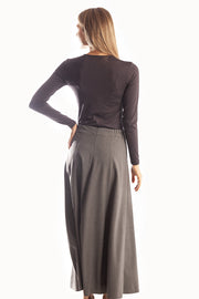 Paneled Midi Skirt