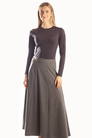 Paneled Midi Skirt