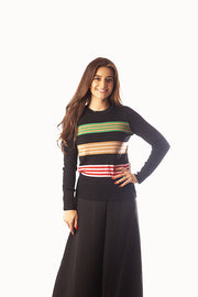 Placement Stripes Sweater