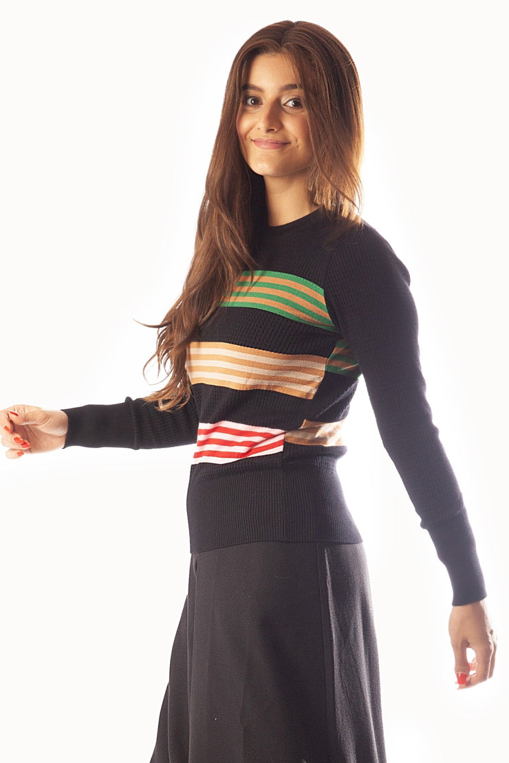 Placement Stripes Sweater