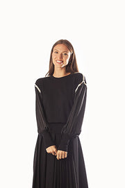 Trim Shoulder Detail Sweater