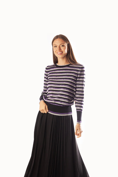 Lurex Striped Sweater