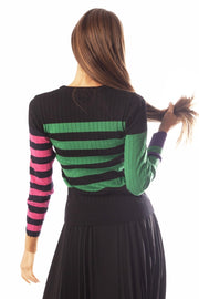 Multi Stripe Ribbed Sweater