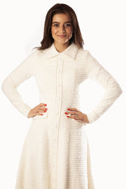 Piped Angora Knit Dress