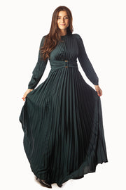 Satin Pleated Gown