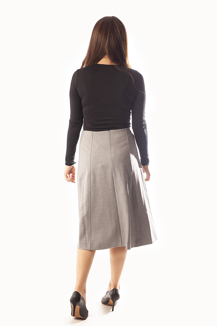 Paneled A Line Skirt