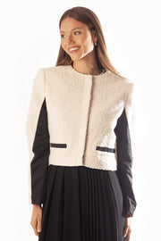 Wooly Short Jacket w/ Pocket Slits