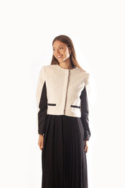 Wooly Short Jacket w/ Pocket Slits