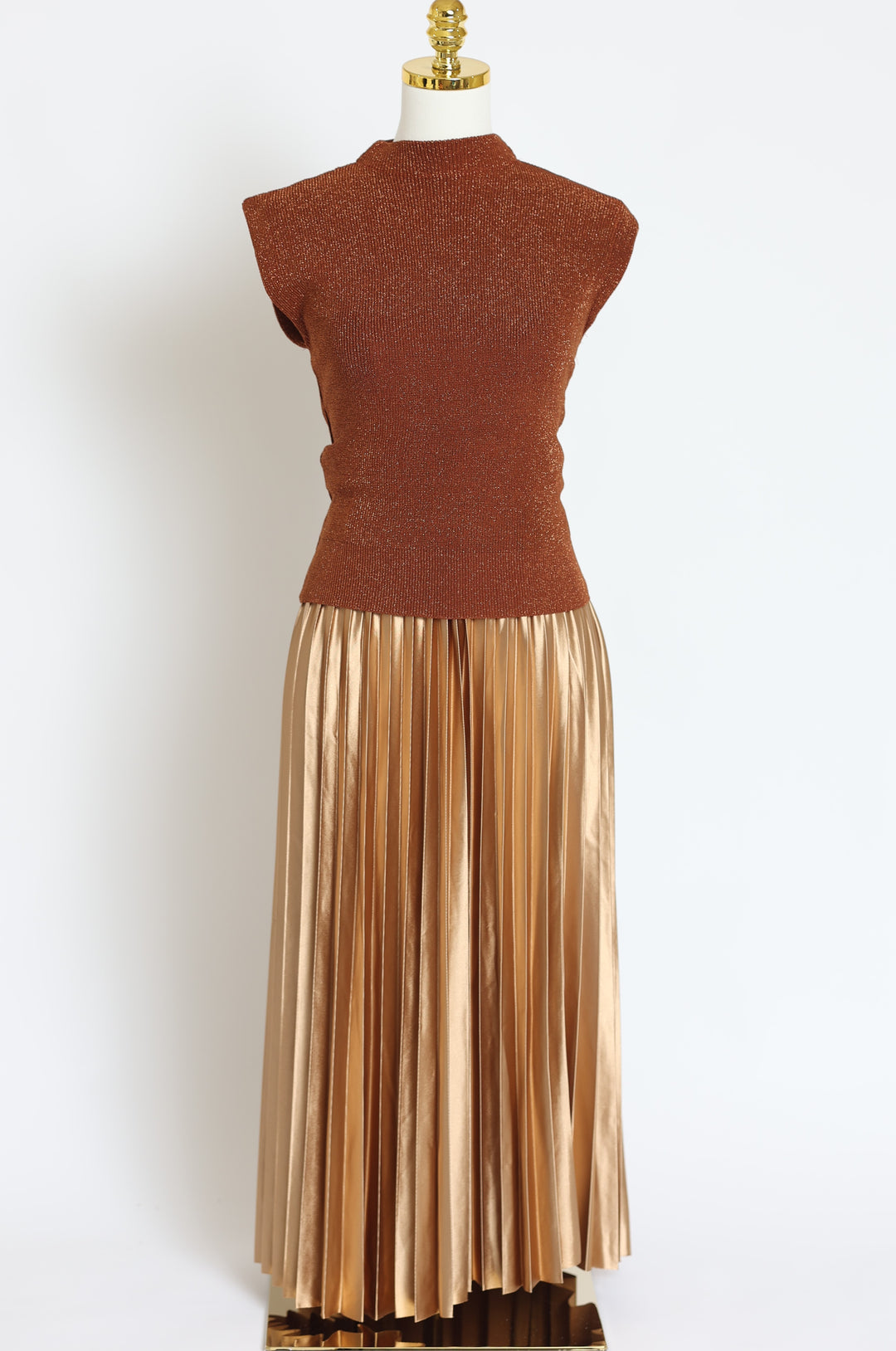 Satin Pleated Skirt – Mezzo Fashion