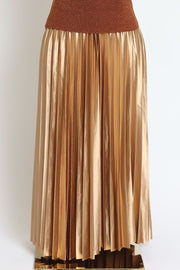 Satin Pleated Skirt