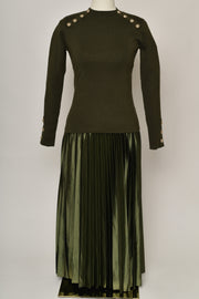 Satin Pleated Skirt