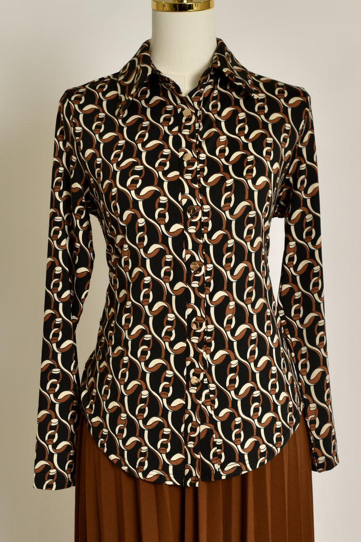 Linked Chain Design Blouse