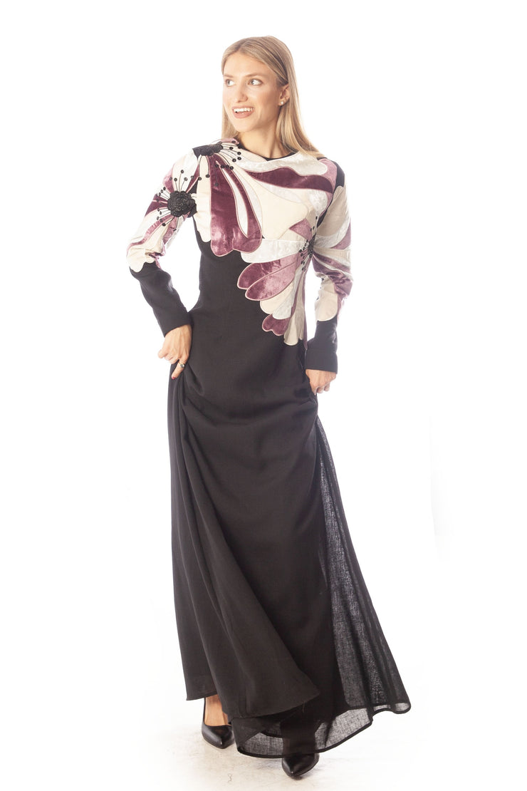 Large Velvet Flower Gown