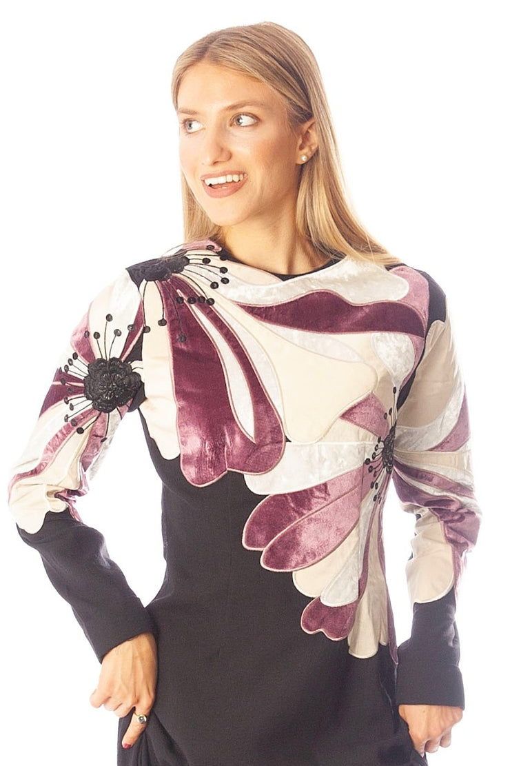 Large Velvet Flower Gown