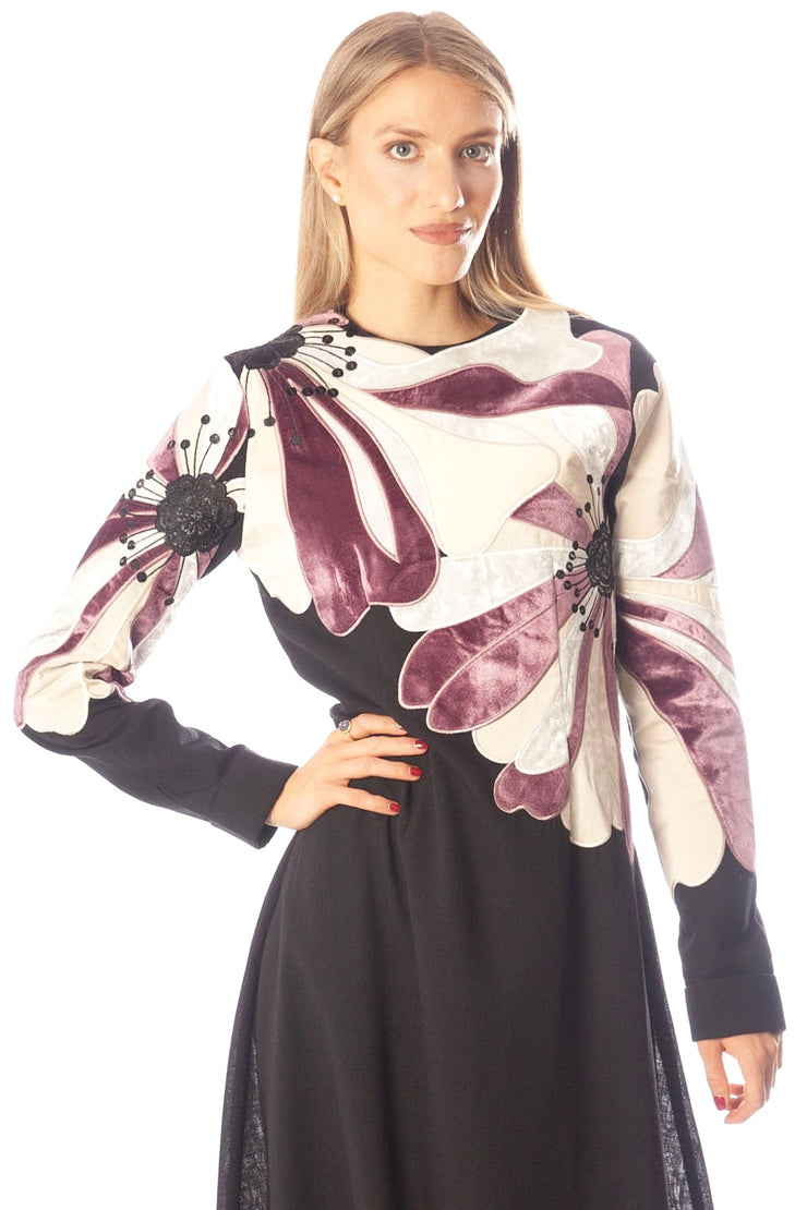 Large Velvet Flower Gown