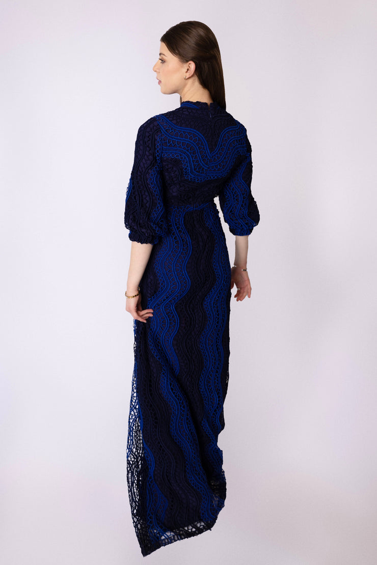 Wave Lace BiColor Gown