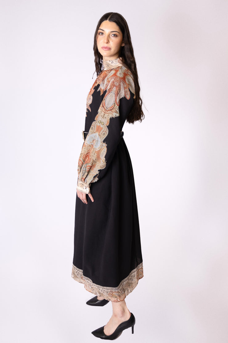 Paisley Bordered Dress