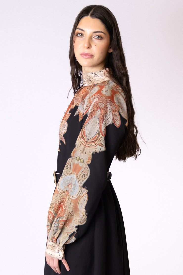 Paisley Bordered Dress