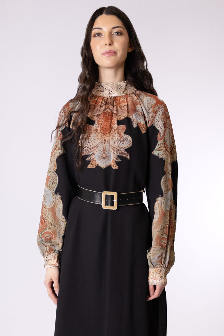 Paisley Bordered Dress