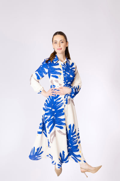 Large Painted Leaves Dress