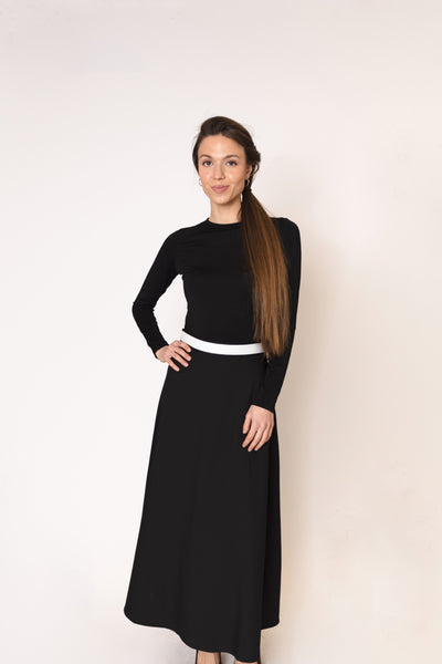 Grosgrain Waist A-Line Skirt