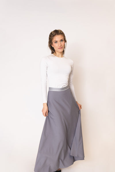 Grosgrain Waist A-Line Skirt