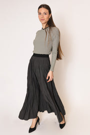 Elastic Waist Gathered Skirt