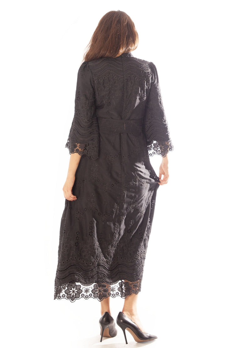 Graduated Eyelet Bordered Dress