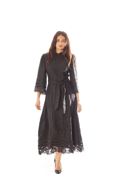 Graduated Eyelet Bordered Dress