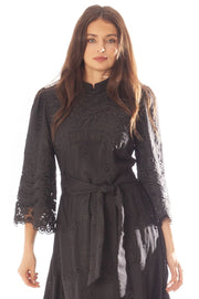 Graduated Eyelet Bordered Dress
