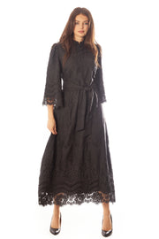 Graduated Eyelet Bordered Dress