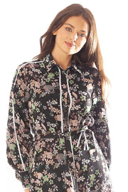 Floral Chiffon w/ Flat Piping Dress