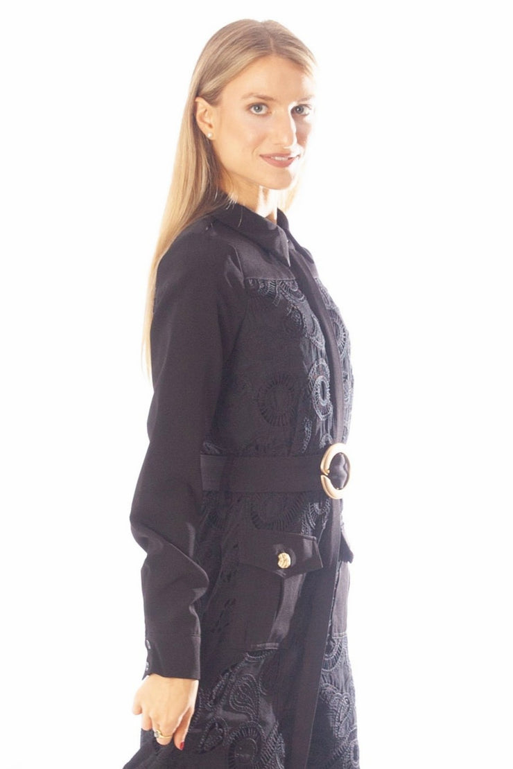 Lace Button Down Dress w/ Pockets