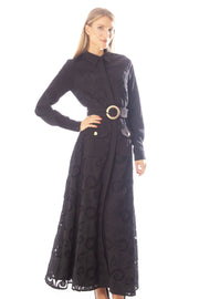 Lace Button Down Dress w/ Pockets