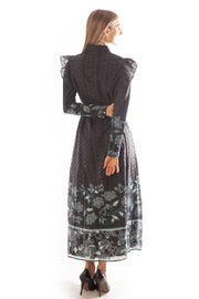 Printed Border Eyelet Dress