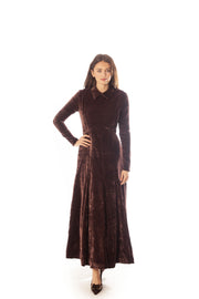 Velvet Dress w/ Collar