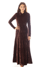 Velvet Dress w/ Collar