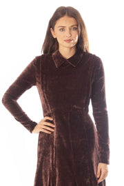Velvet Dress w/ Collar